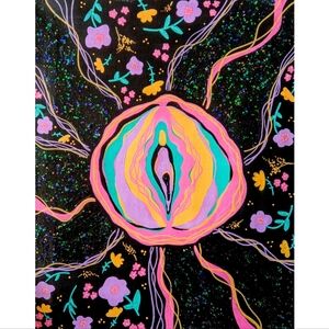 Original Art Sacred Bloom – Feminine Canvas Art 11x14